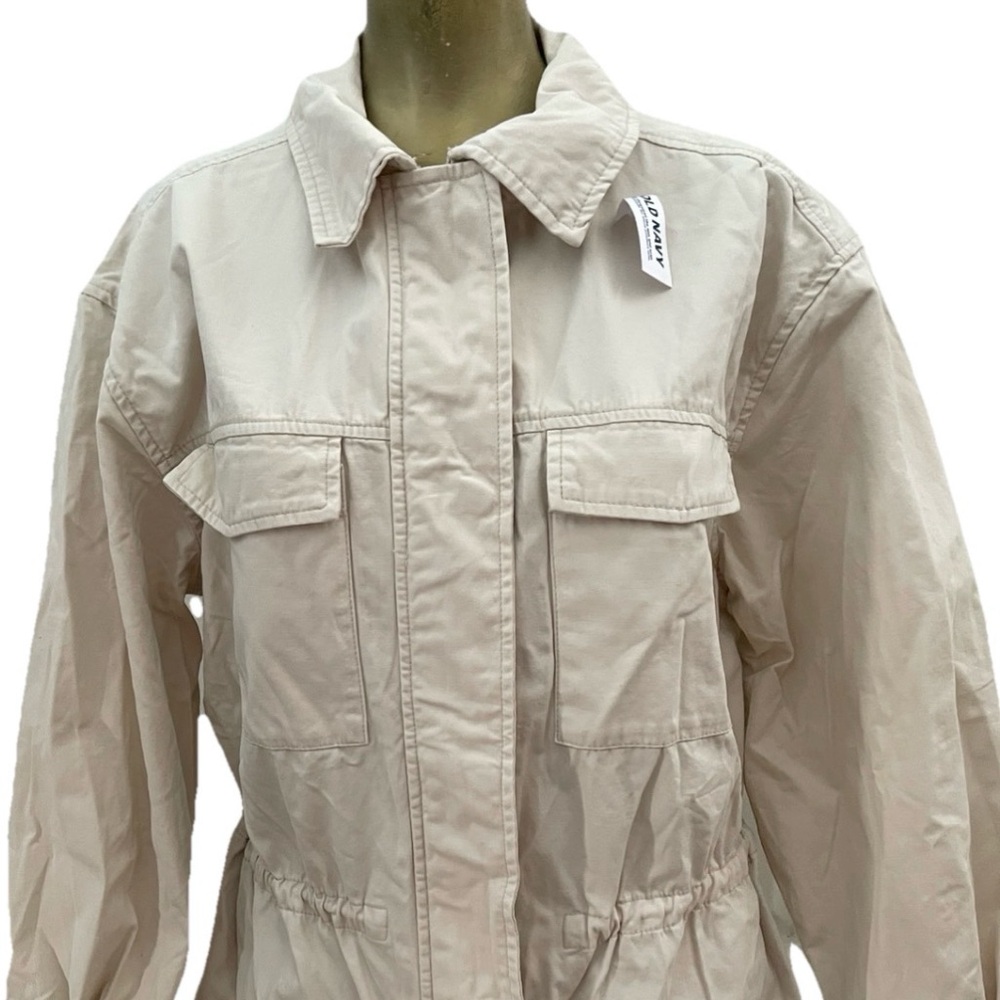 OLD NAVY Beige Cotton ANORAK JACKET NWT Size Large